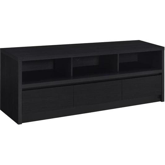 Coaster Furniture Rutland 705802 59-inch 3-drawer TV Stand Media Console - Black IMAGE 1