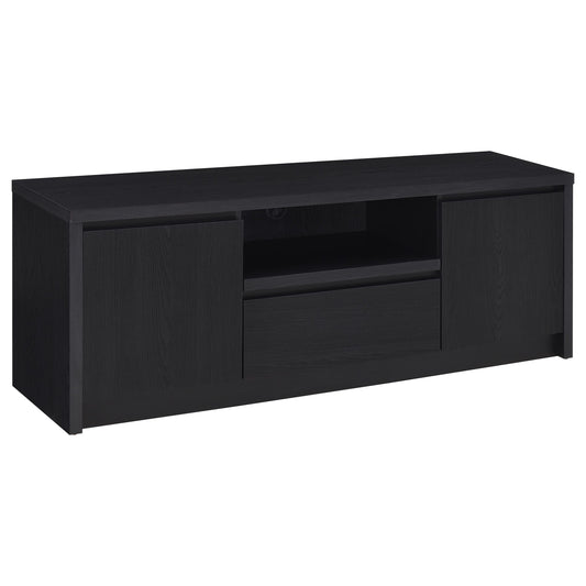 Coaster Furniture Winfield 706222 60-inch 2-door TV Stand Media Console - Black IMAGE 1