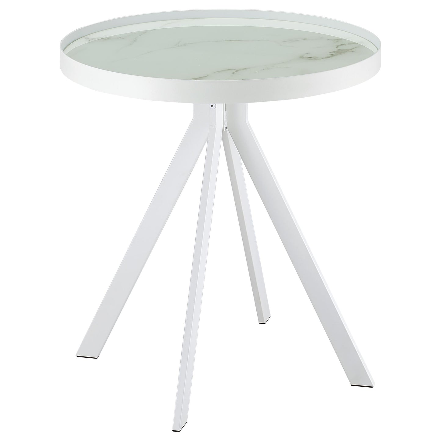 Coaster Furniture Briggs 706258-S3 3-piece Round Coffee and End Table Set - White IMAGE 10
