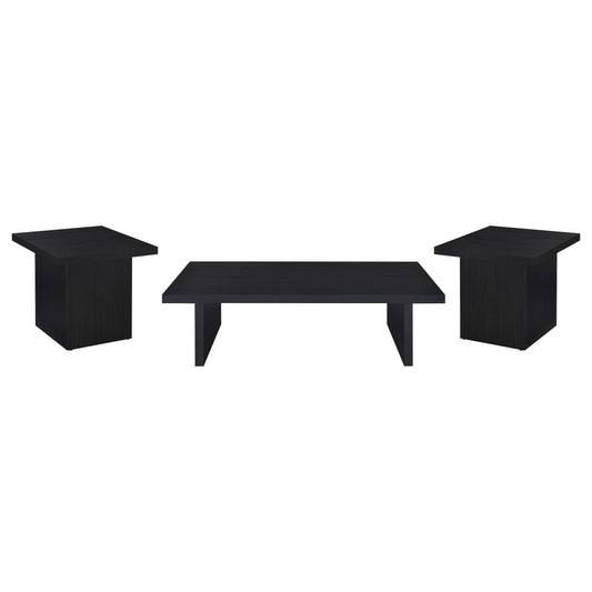 Coaster Furniture Max 706278-S3 3-piece Rectangular Coffee and End Table Set - Black IMAGE 1