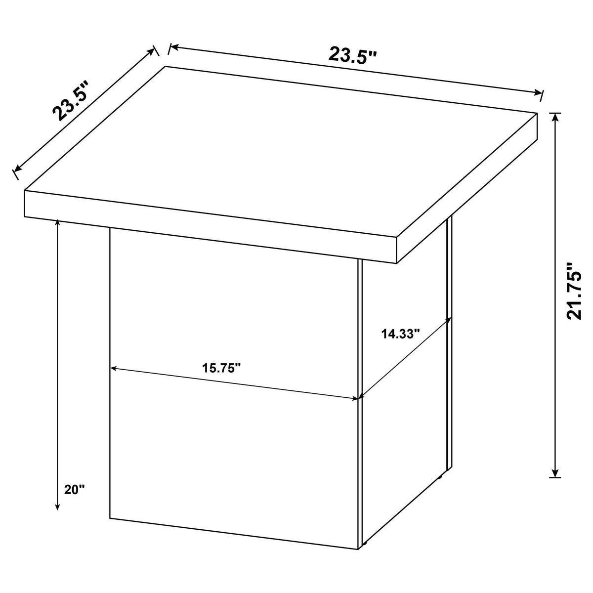 Coaster Furniture Max 706278-S3 3-piece Rectangular Coffee and End Table Set - Black IMAGE 15
