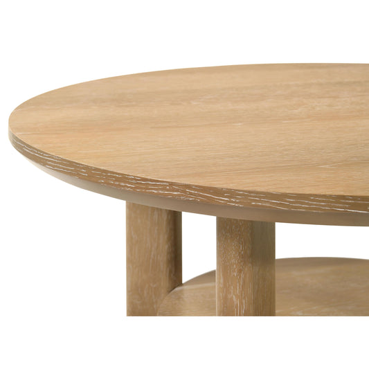 Coaster Furniture Ottowa 706298-S3 3-piece Round Wood Coffee Table Set - Light Oak IMAGE 1