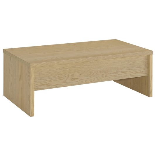 Coaster Furniture Canoga 706348 Engineered Wood Lift Top Coffee Table - Light Oak IMAGE 1