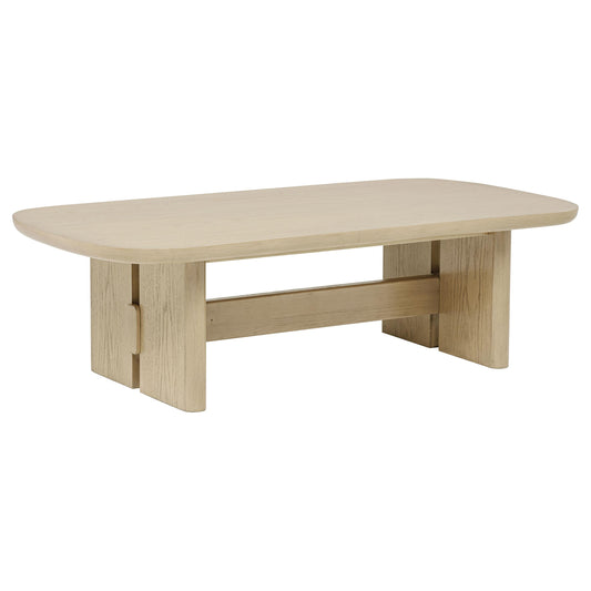 Coaster Furniture Kailani 706588 Coastal Rectangular Coffee Table - Beige Oak IMAGE 1
