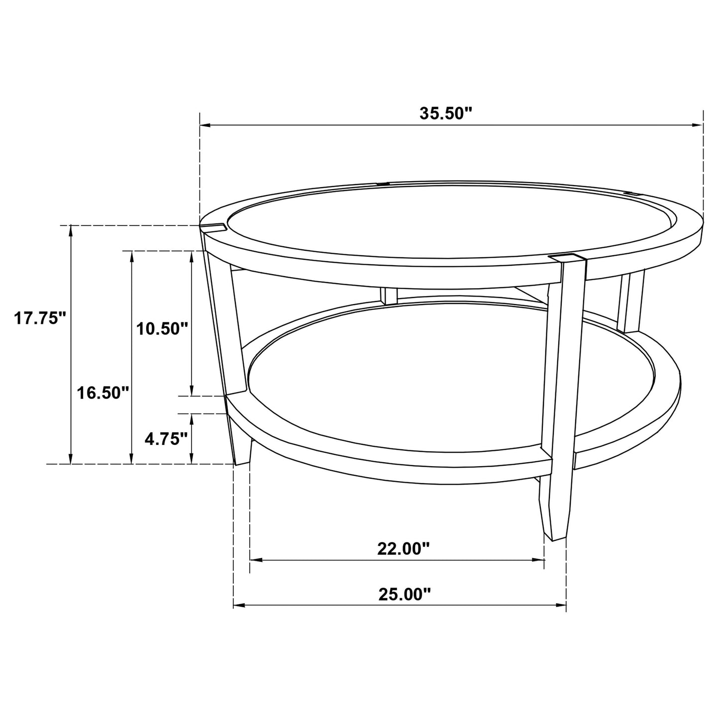 Coaster Furniture Camillo 709698-S3 3-piece Round Coffee and End Table Set - Maple IMAGE 12