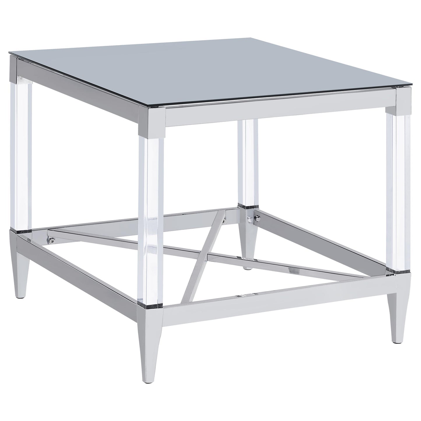Coaster Furniture Lindley 709728-S3 3-piece Square Coffee and End Table Set - Chrome IMAGE 10