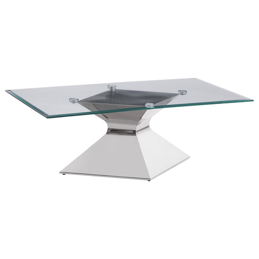 Coaster Furniture Jenny 710208-S2 2-piece Rectangular Coffee and End Table Set - Chrome IMAGE 1