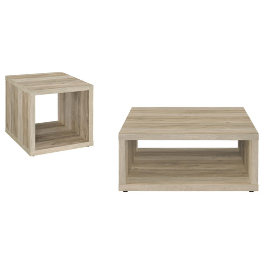 Coaster Furniture Frisco 710518-S2 2-piece Coffee and End Table Set - Distressed Pine IMAGE 1