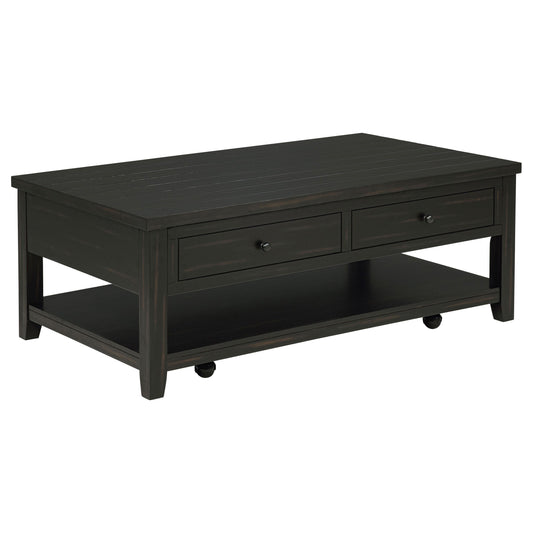 Coaster Furniture Payne 710565 48-inch Mobile Lift Top Coffee Table - Distressed Java IMAGE 1