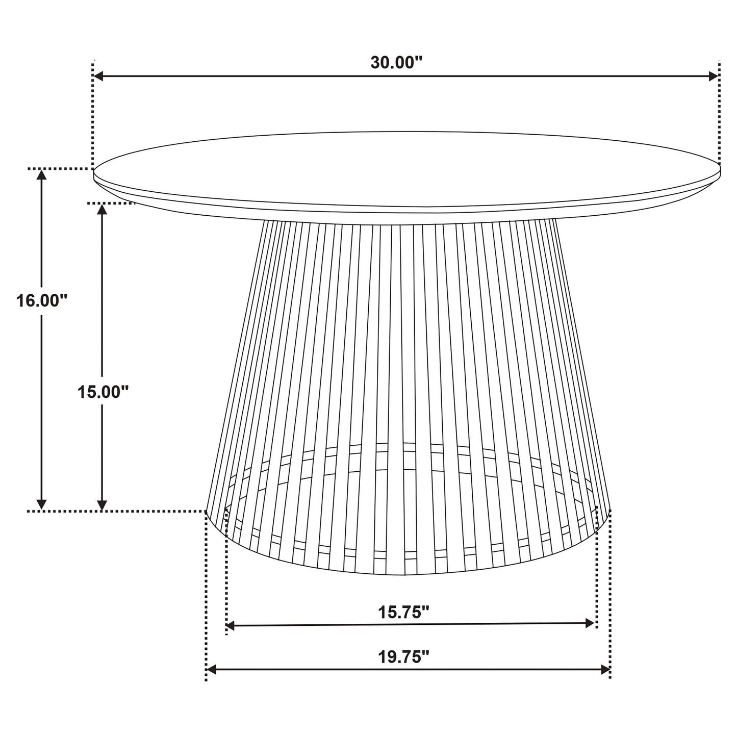 Coaster Furniture Touhy 710608 Round Solid Wood Coffee Table - Natural Mango IMAGE 7