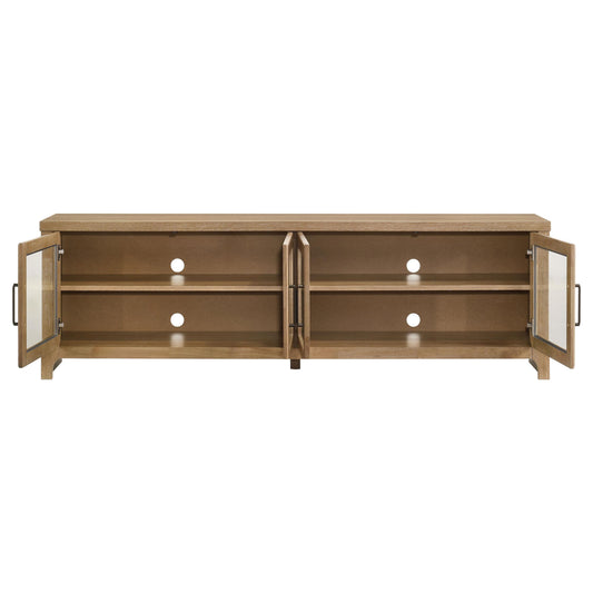Coaster Furniture Brenham 720130 79-inch 4-door TV Stand Media Console - Washed Oak IMAGE 1