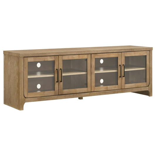 Coaster Furniture Brenham 720130 79-inch 4-door TV Stand Media Console - Washed Oak IMAGE 1