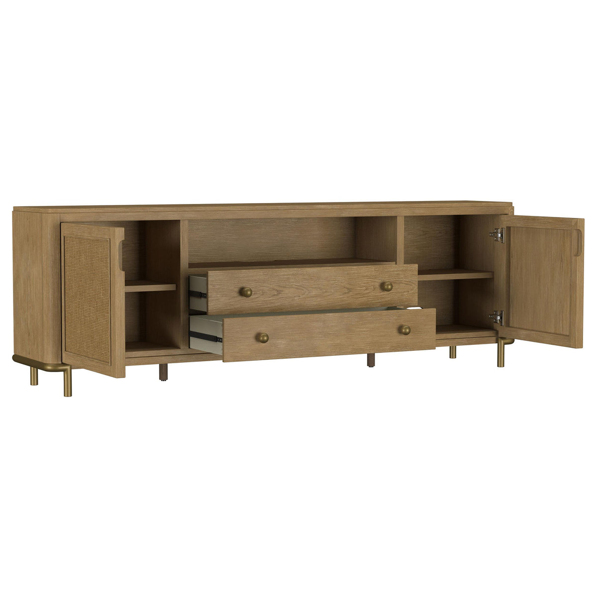 Coaster Furniture Arini 720253 Rattan Cane 2-door TV Stand Media Console - Sand Wash IMAGE 16