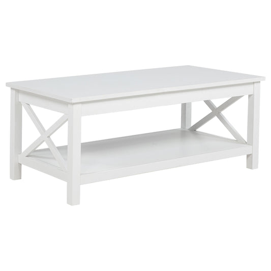 Coaster Furniture Skyview 722088 44-inch Rectangular Lift Top Coffee Table - White IMAGE 1
