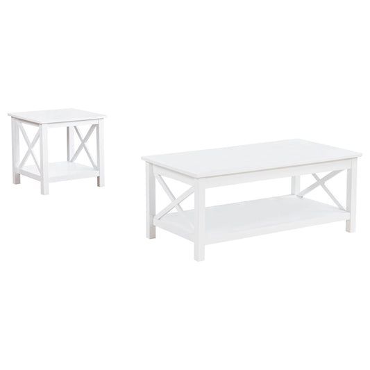 Coaster Furniture Skyview 722088-S2 2-piece Rectangular Lift Top Coffee Table Set - White IMAGE 1