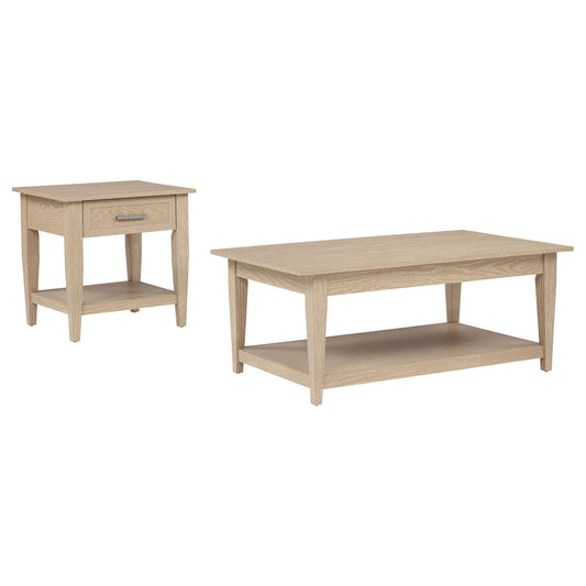 Coaster Furniture Lindenton 722758-S2 2-piece Wood Lift-Top Coffee and End Table Set - Blonde IMAGE 1