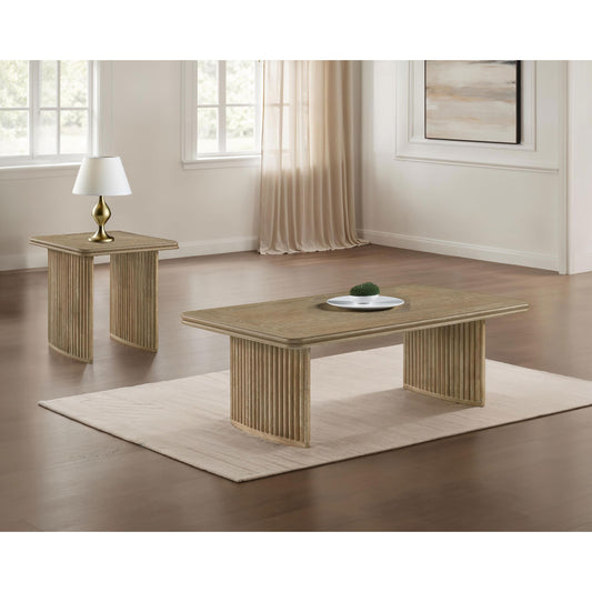 Coaster Furniture Adina 722858-S2 2-piece Wood Coffee Table Set - Distressed Light Brown IMAGE 1