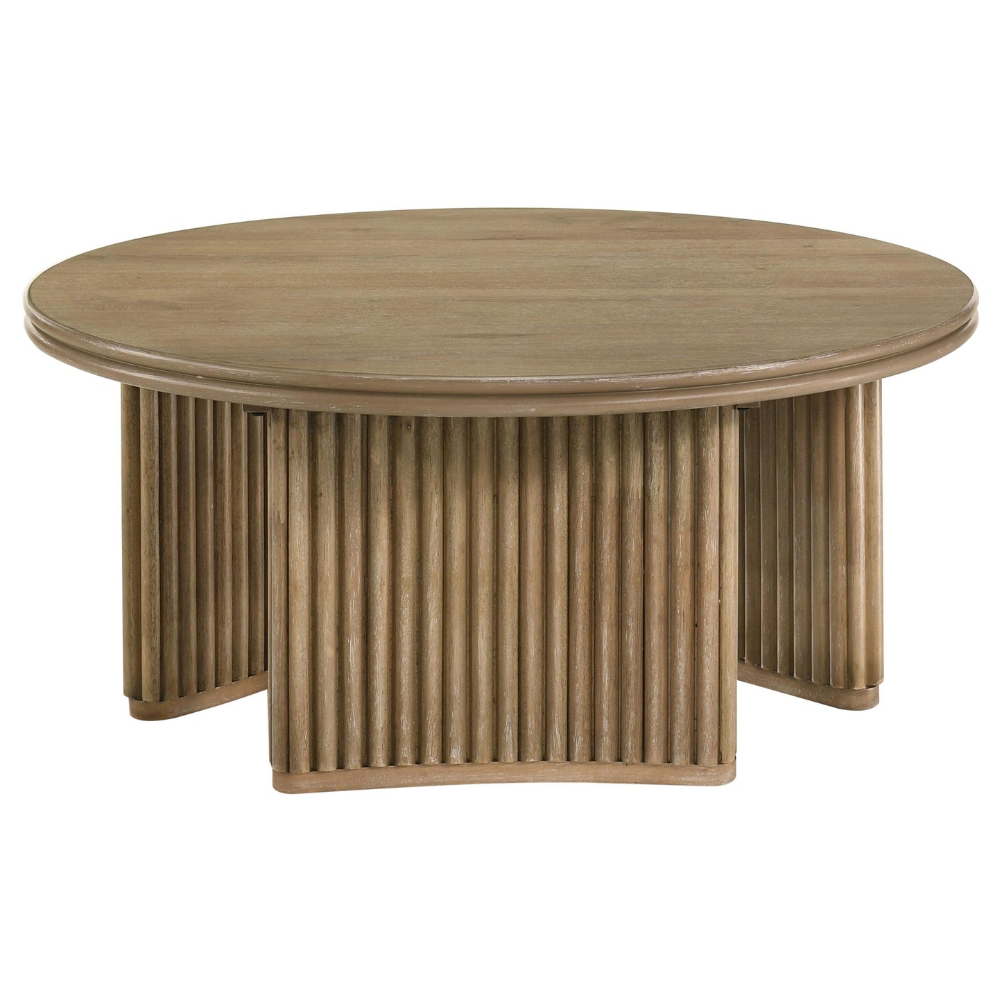 Coaster Furniture Adina 722938-S2 2-piece Round Coffee Table Set - Distressed Light Brown IMAGE 13