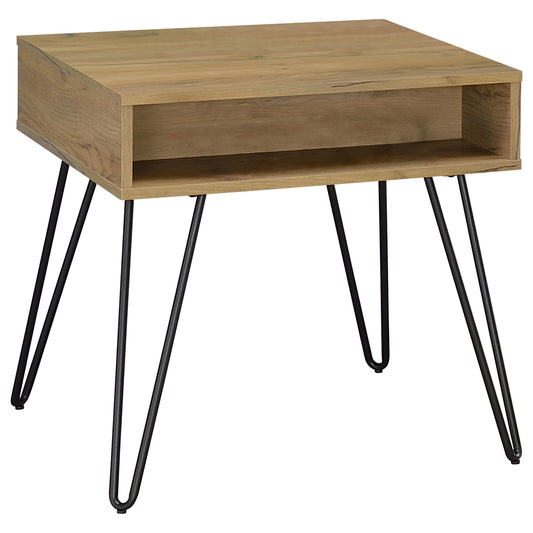 Coaster Furniture Fanning 723368-S2 2-piece Lift Top Coffee and End Table Set - Golden Oak IMAGE 1