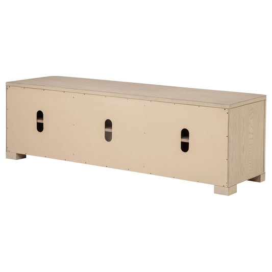 Coaster Furniture Marcelo 736053 71-inch TV Stand Media Console - Light Elm IMAGE 1