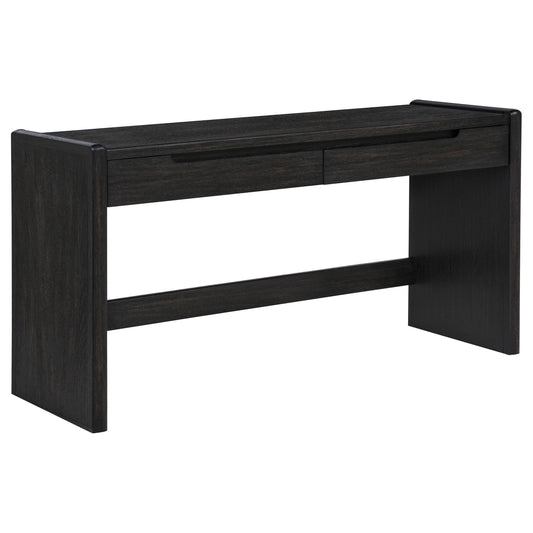 Coaster Furniture Leandro 800790 2-drawer Home Office Writing Desk - Burnished Black IMAGE 1