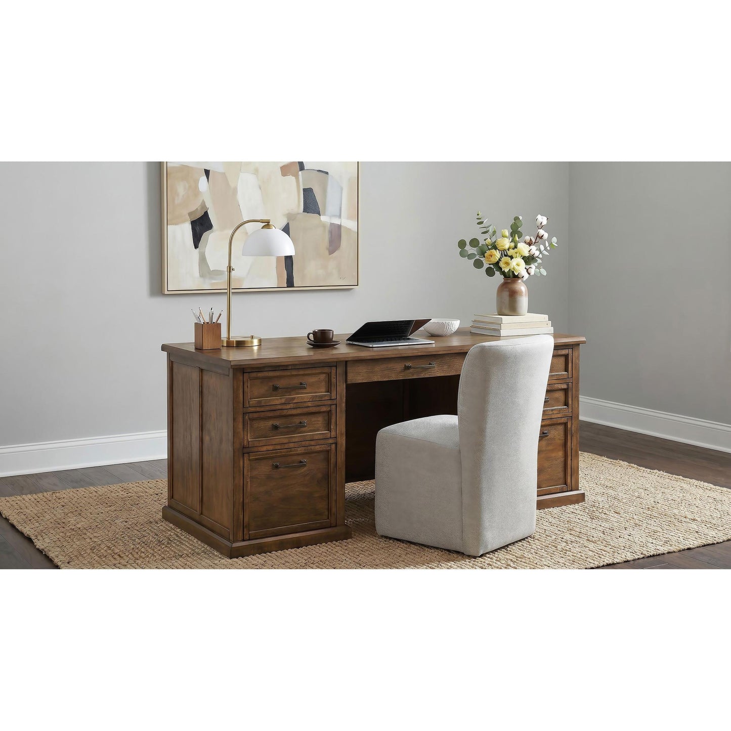 Coaster Furniture Altidore 800795 68-inch 7-drawer Executive Home Office Desk - Distressed Brown IMAGE 16