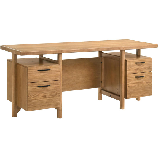 Coaster Furniture Roldan 801115 69-inch 4-drawer Computer Desk with File Drawer - Light Ash IMAGE 1