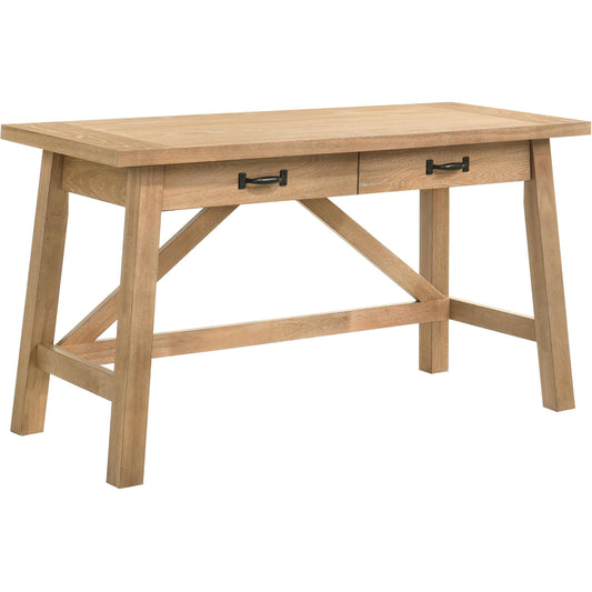 Coaster Furniture Fabian 801605 54-inch 2-drawer Computer Writing Desk - Distressed Light Brown IMAGE 1