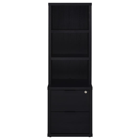 Coaster Furniture Westpark 802703-S3 3-piece Wall Unit Bookcase Set with USB - Black IMAGE 1