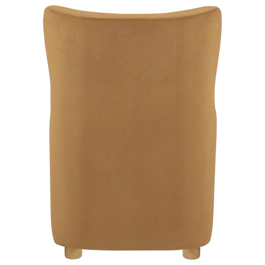 Coaster Furniture Thornton 903176 Velvet Upholstered Wingback Lounge Accent Chair - Cognac IMAGE 1