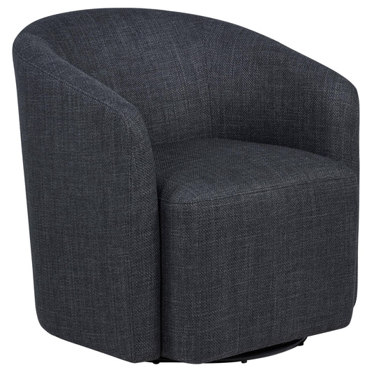Coaster Furniture Mossbrook 903223 Fabric Upholstered Swivel Accent Chair - Anthracite IMAGE 1