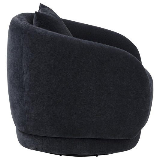 Coaster Furniture Arnaud 903487 Chenille Upholstered Swivel Accent Chair - Navy IMAGE 1