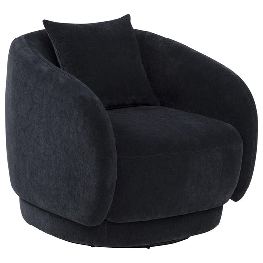 Coaster Furniture Arnaud 903487 Chenille Upholstered Swivel Accent Chair - Navy IMAGE 1