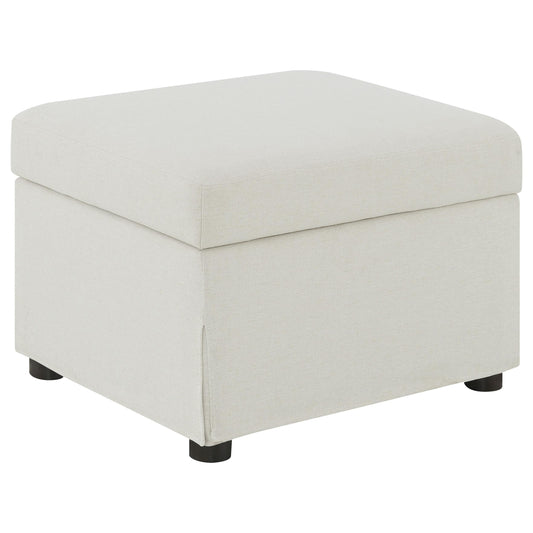 Coaster Furniture Winter 904134 Upholstered Hydraulic Lift Top Storage Ottoman - Beige IMAGE 1
