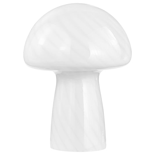 Coaster Furniture Kanaby 920249 Mushroom Shaped Glass Bedside Table Lamp - White IMAGE 1