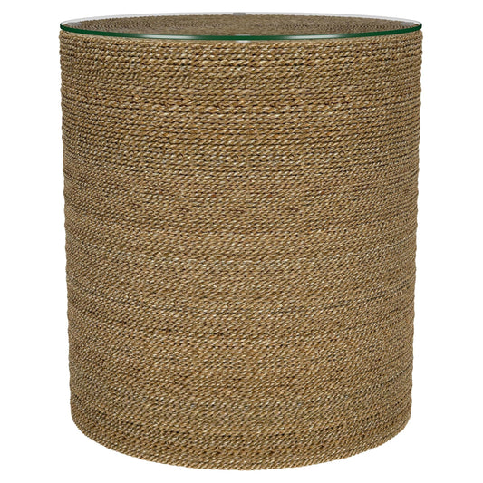 Coaster Furniture Halden 930270 Round Woven Seagrass Accent Side Table - Light Brown IMAGE 1