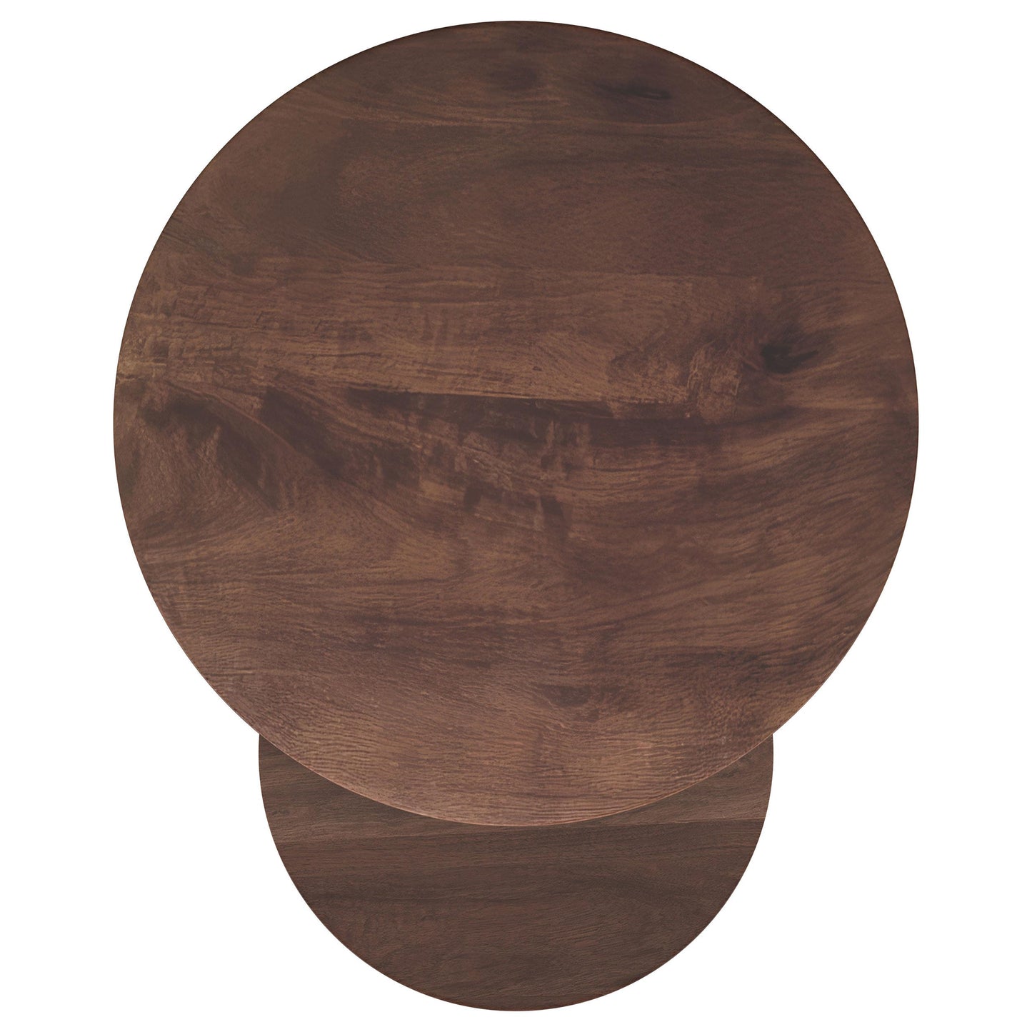 Coaster Furniture Yency 930330 2-piece Round Mango Wood Nesting Table Set - Dark Brown Mango IMAGE 5