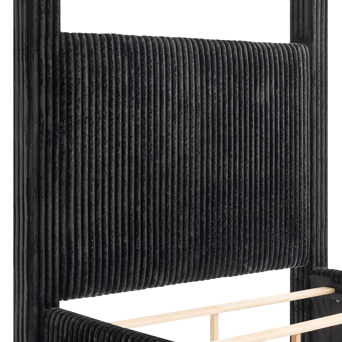 Crown Mark Carla 5118BK-K King Canopy Bed - Black IMAGE 4