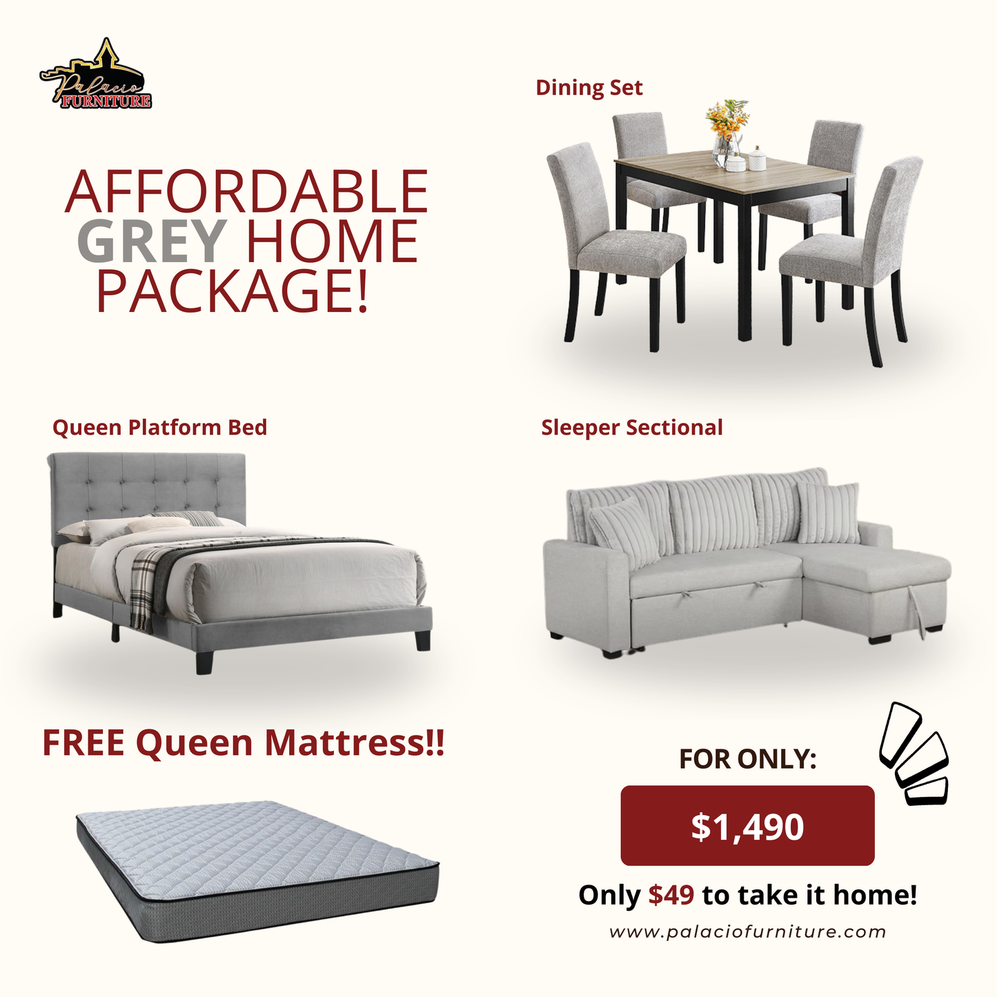 Affordable Grey Home Package