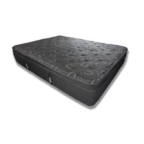 Colchón matrimonial Frio Black Boxtop Series de 15″ con espuma viscoelástica, gel/látex y cubierta de tela refrescante negra – AB6802