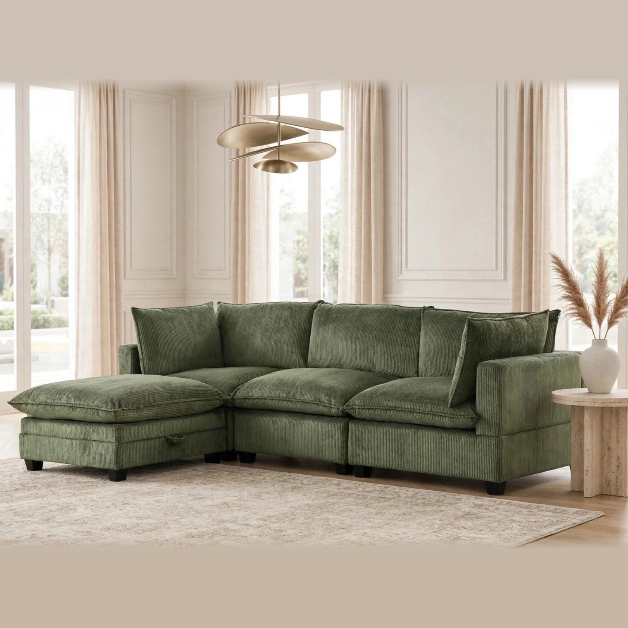 Cloud11 Sectional – Sage green