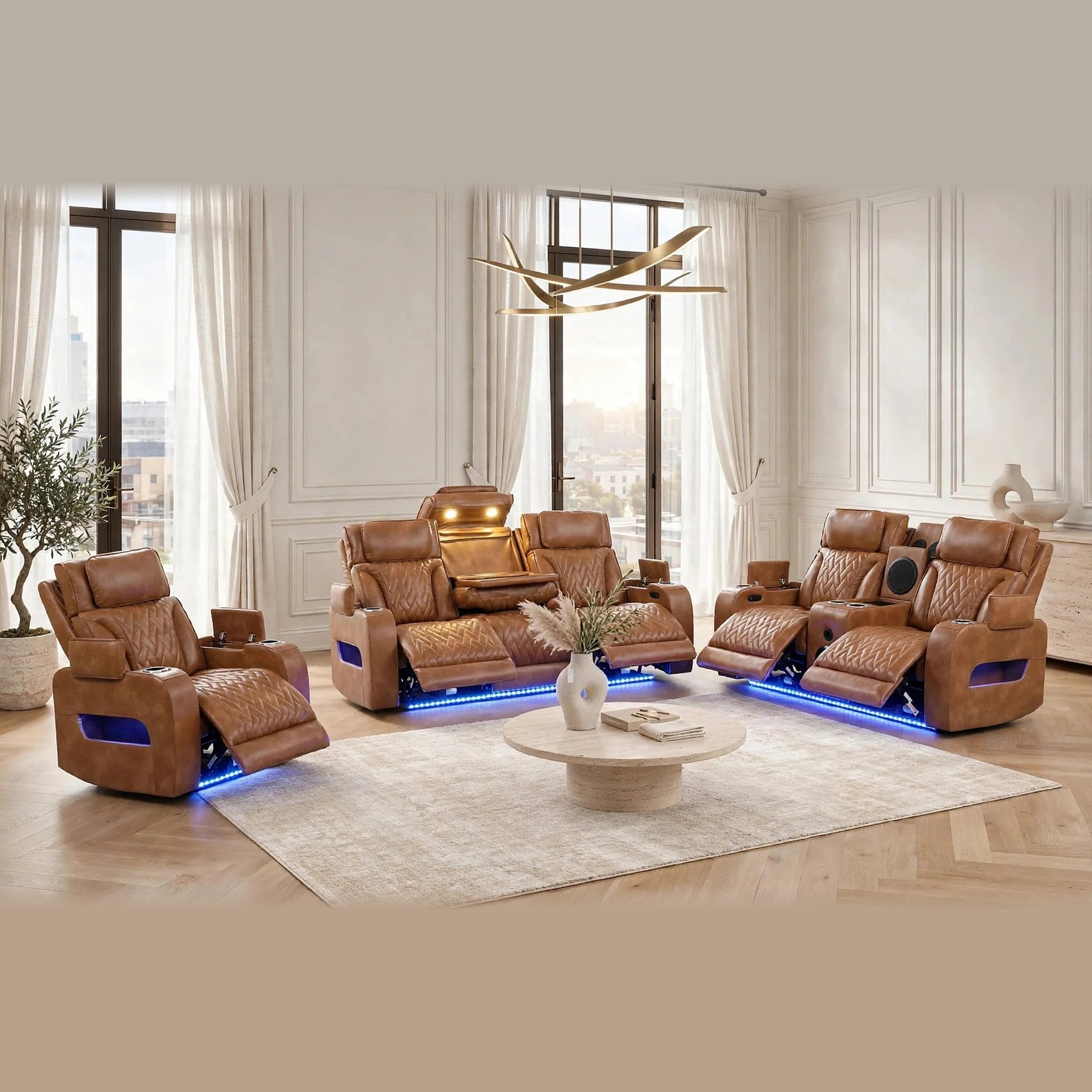 Dubai power reclining set