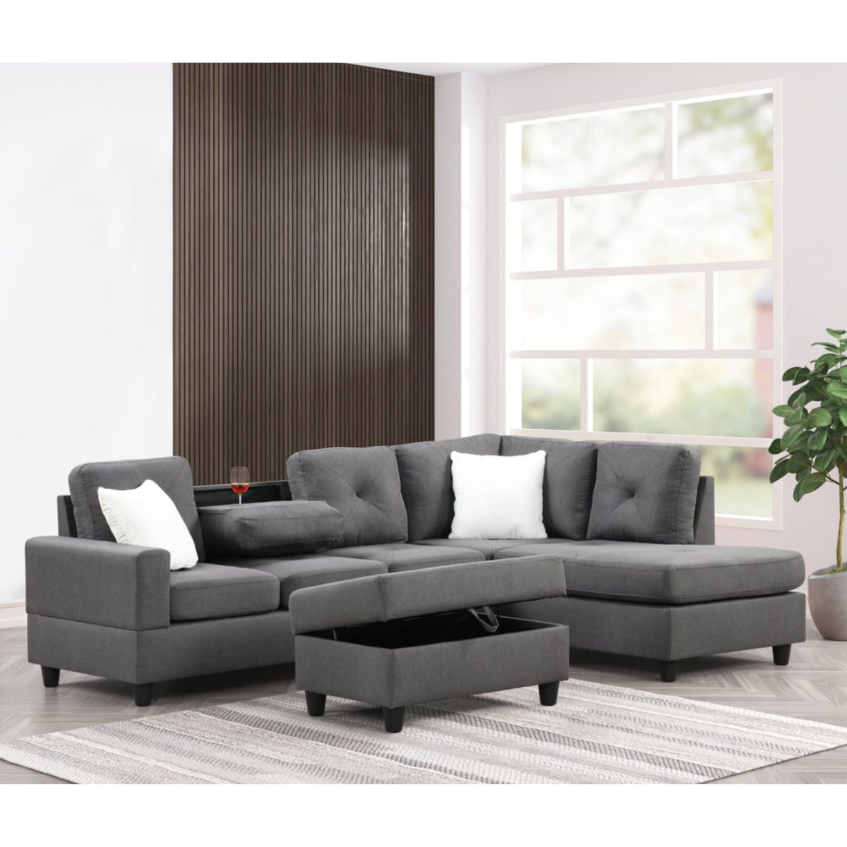 Rocket reversible sectional sofa - view 2