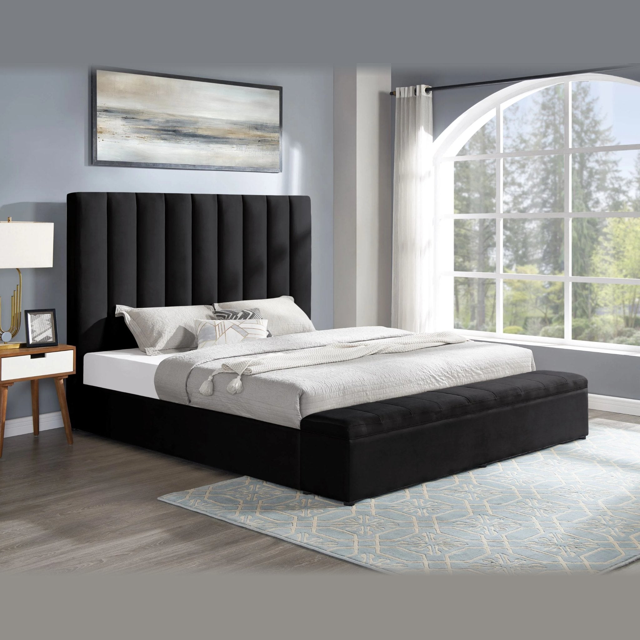 Valencia Queen Bed – Black