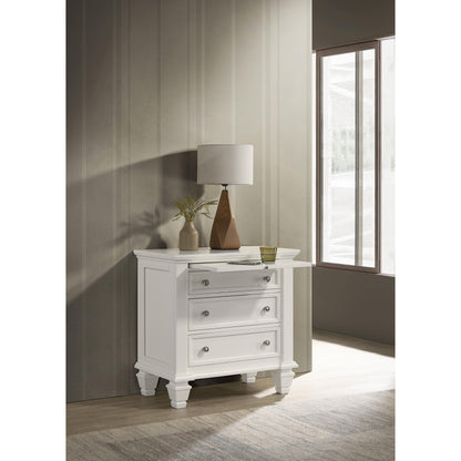 Coaster Furniture Sandy Beach 201302 3-Drawer Nightstand - Cream White IMAGE 9