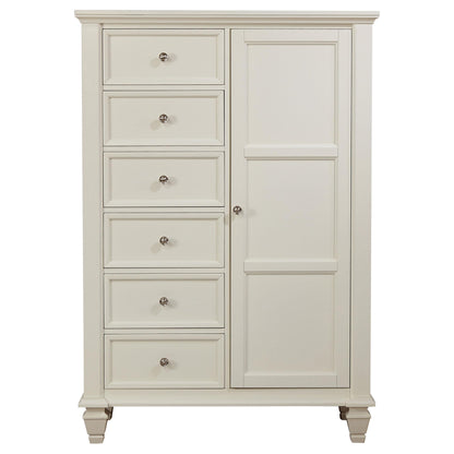  Coaster Furniture Sandy Beach 201308 8-Drawer Door Chest - Cream White IMAGE 2