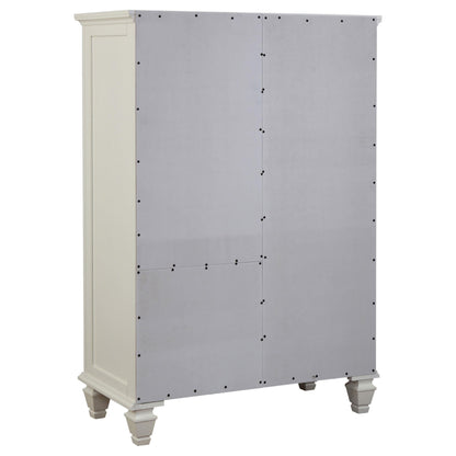  Coaster Furniture Sandy Beach 201308 8-Drawer Door Chest - Cream White IMAGE 4