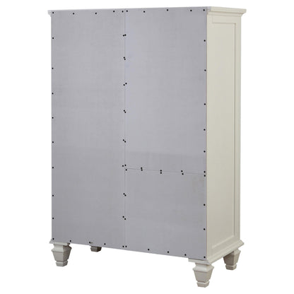  Coaster Furniture Sandy Beach 201308 8-Drawer Door Chest - Cream White IMAGE 6