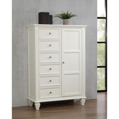  Coaster Furniture Sandy Beach 201308 8-Drawer Door Chest - Cream White IMAGE 8