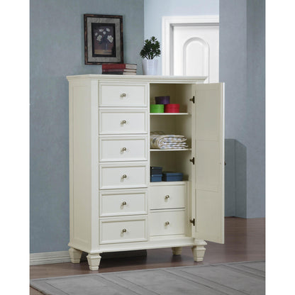  Coaster Furniture Sandy Beach 201308 8-Drawer Door Chest - Cream White IMAGE 9